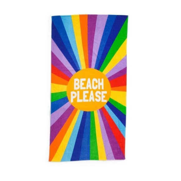 Cynthia Rowley PRIDE Beach Towel 36x70  Rainbow 🌈Oversized Summer NWT - Picture 1 of 9